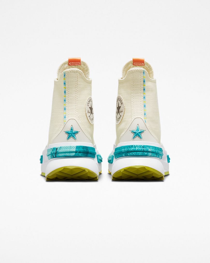 Women's Converse Run Star Legacy CX Mi Gente, Mi Alegria High Top Shoes Beige / Lemon / Light Turquoise | AU 68C04R